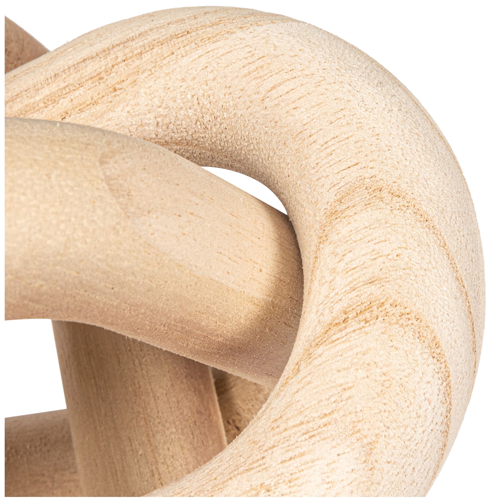 Image 3 Rustic Pine Wood Chain Link Decor, Natural more views