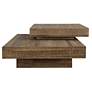 5_Rustic Planes 57" Wide Reclaimed Oak Coffee Table more views