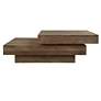 6_Rustic Planes 57" Wide Reclaimed Oak Coffee Table more views