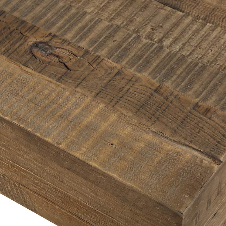 Image 7 Rustic Planes 57" Wide Reclaimed Oak Coffee Table more views