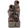 Rustic Pottery 32" High Garden Fountain with LED Lights