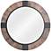 Rustic Reflection II Wood 39 1/2" Round Oversized Mirror