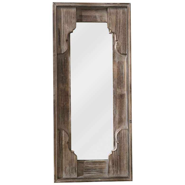 Image 1 Rustic Story Wood 15 3/4 inch x 35 1/2 inch Rectangular Wall Mirror