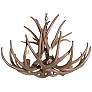 1_Rustic Woods 29" Wide 6-Light Rustic Faux Antler Chandelier