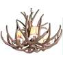 2_Rustic Woods 29" Wide 6-Light Rustic Faux Antler Chandelier more views