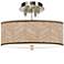 Rustic Woodwork Giclee 14" Wide Ceiling Light