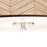 Rustic Woodwork Giclee 16" Wide Semi-Flush Ceiling Light
