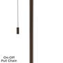 Rustic Woodwork Giclee Glow Bronze Club Floor Lamp