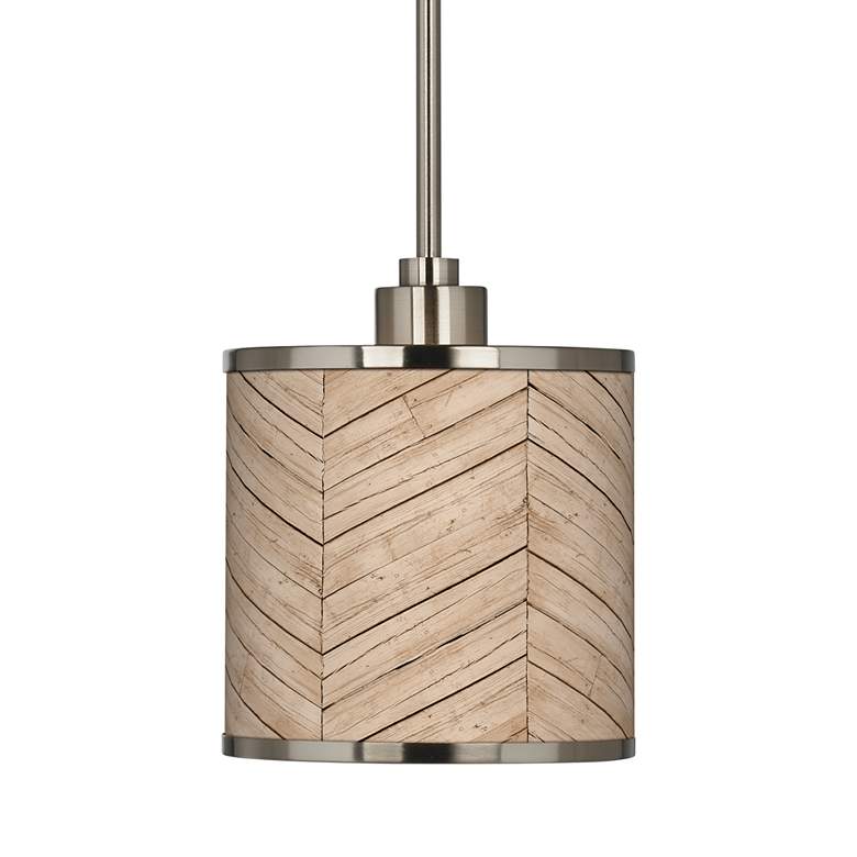 Image 3 Rustic Woodwork Giclee Glow Mini Pendant Light more views