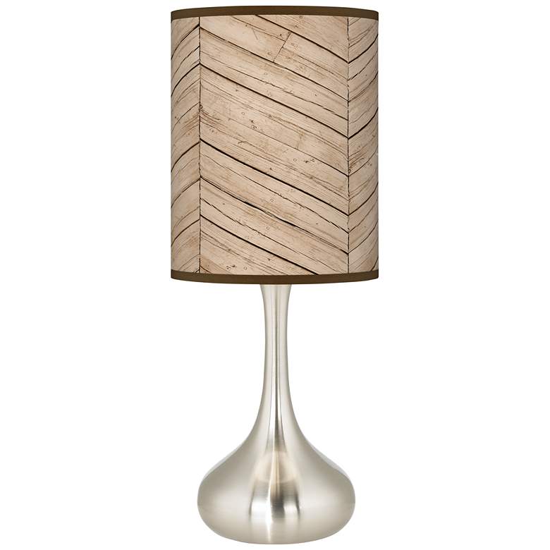Image 1 Rustic Woodwork Giclee Modern Droplet Table Lamp