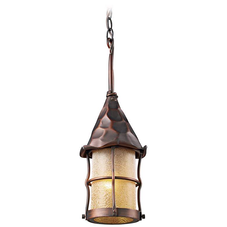 Image 1 Rustica Antique Copper Scavo 18 inchH Outdoor Hanging Light