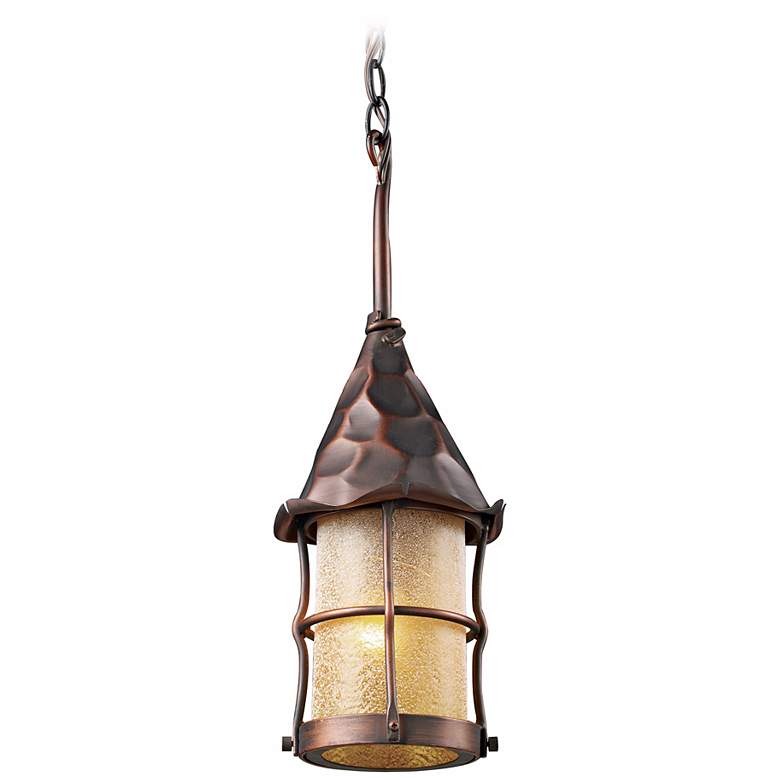 Image 1 Rustica Antique Copper Scavo 18"H Outdoor Hanging Light