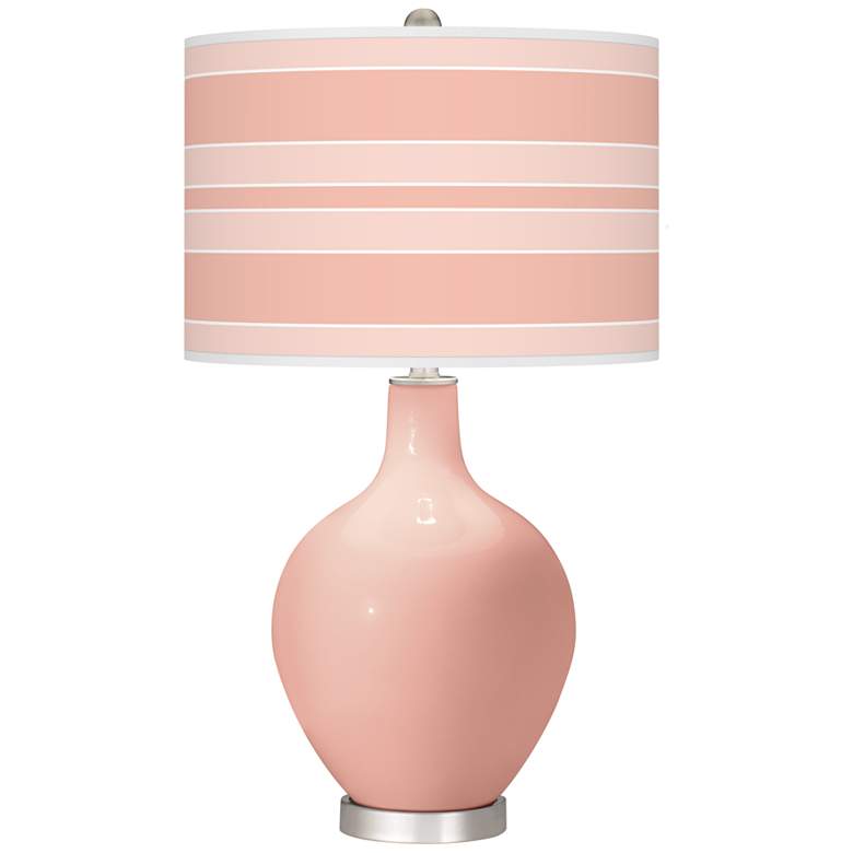 Image 1 Rustique Bold Stripe Ovo Table Lamp