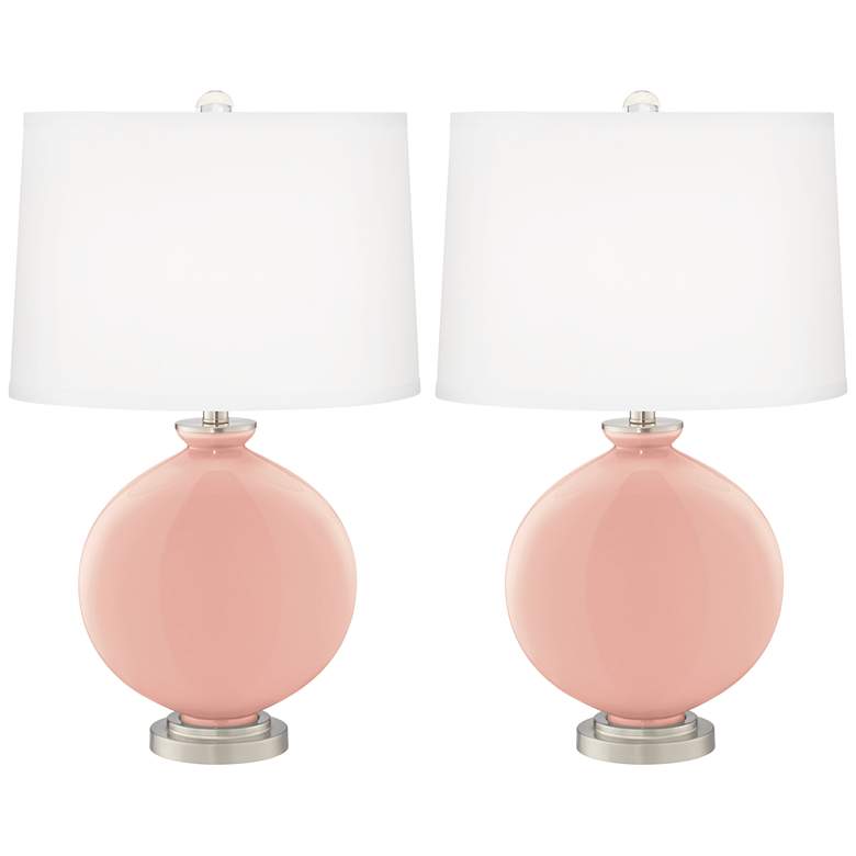 Image 2 Rustique Coral Carrie Table Lamps Set of 2 from Color Plus