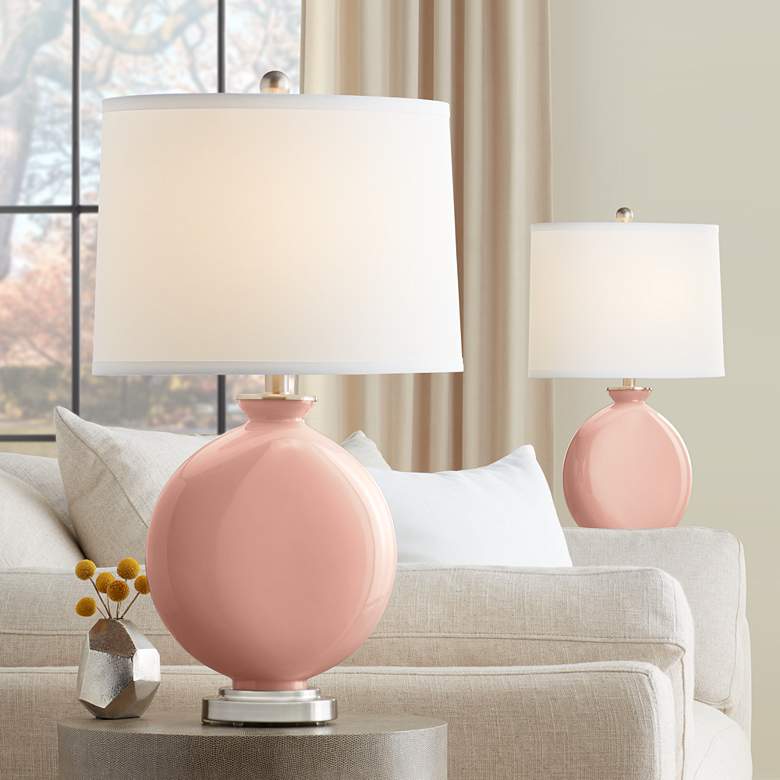 Image 1 Rustique Coral Carrie Table Lamps Set of 2 from Color Plus