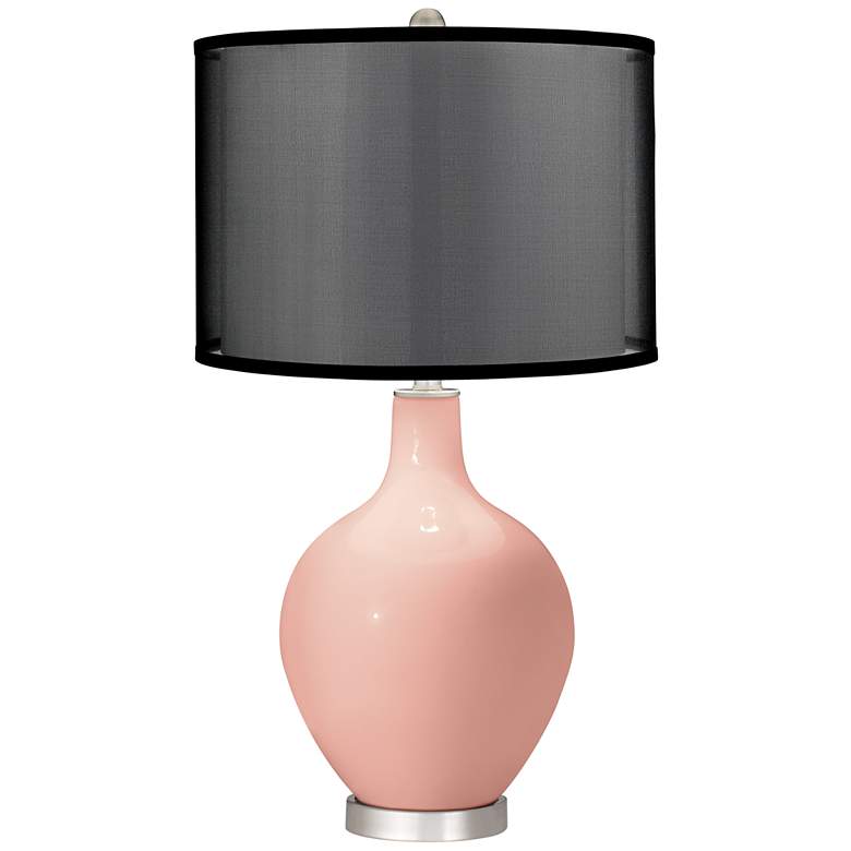 Rustique Ovo Table Lamp with Organza Black Shade