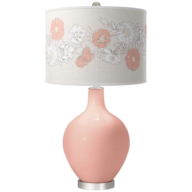 Image 1 Rustique Rose Bouquet Ovo Table Lamp