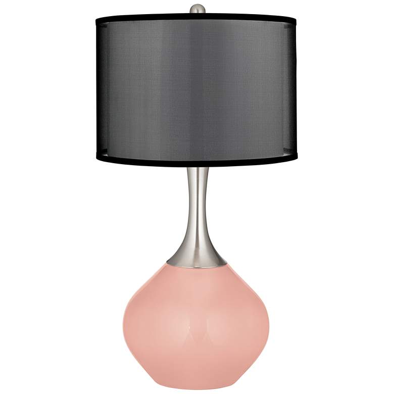 Image 1 Rustique Spencer Table Lamp with Organza Black Shade