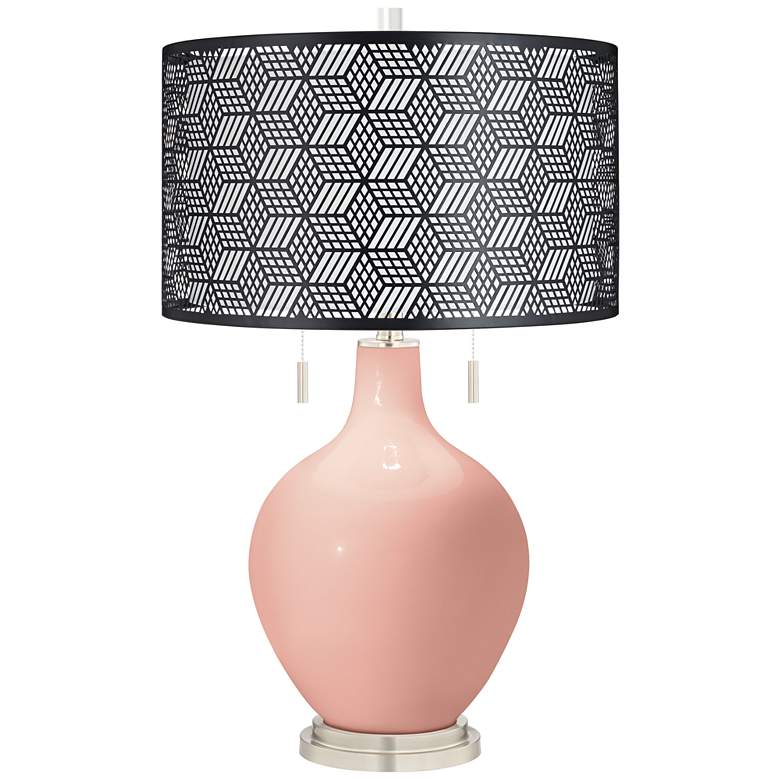 Image 1 Rustique Toby Table Lamp With Black Metal Shade
