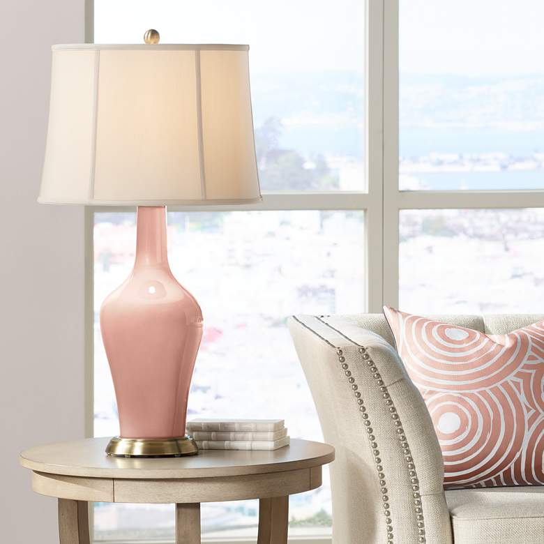 Image 1 Rustique Warm Coral Anya Table Lamp