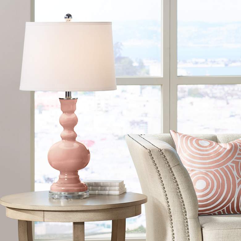 Rustique Warm Coral Apothecary Table Lamp