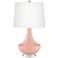 Rustique Warm Coral Gillan Glass Table Lamp