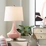 Rustique Warm Coral Gillan Glass Table Lamp
