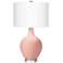 Rustique Warm Coral Ovo Table Lamp from Color Plus