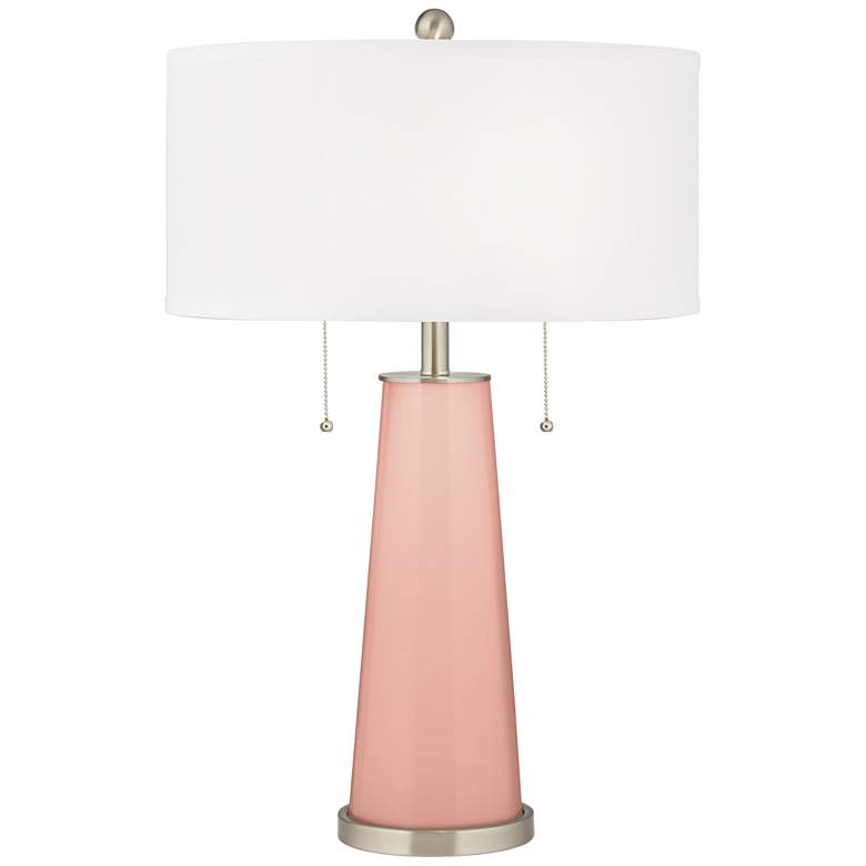 Image 1 Rustique Warm Coral Peggy Glass Table Lamp