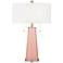 Rustique Warm Coral Peggy Glass Table Lamp
