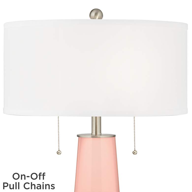 Image 2 Rustique Warm Coral Peggy Glass Table Lamp more views