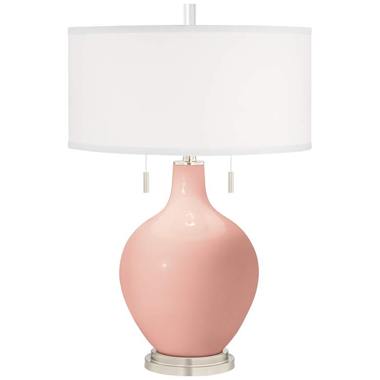 Image 2 Rustique Warm Coral Toby Table Lamp