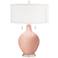 Rustique Warm Coral Toby Table Lamp