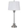 Ruston Brushed Steel Clear Crystal Column Table Lamp