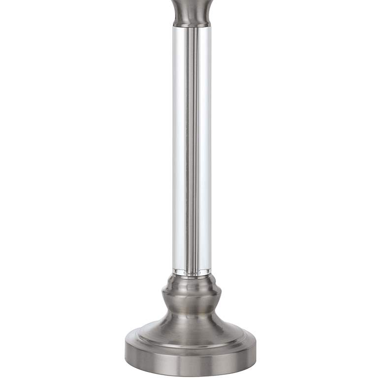 Image 5 Ruston Brushed Steel Clear Crystal Column Table Lamp more views