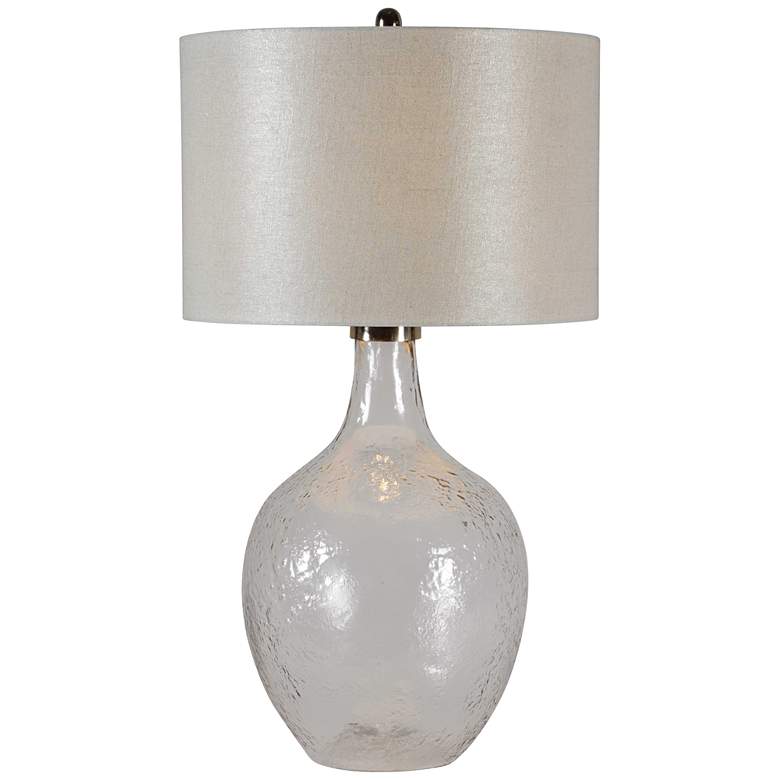 Image 1 Ruthanne Polished Nickel w/ Glass Urn Table Lamp