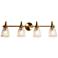 Ruthebic 4-Light Glass Bath Vanity Light