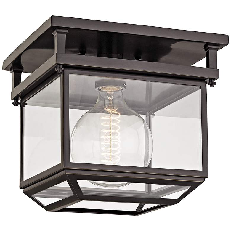 Image 1 Rutherford 10 1/2" Wide Old Bronze Ceiling Light