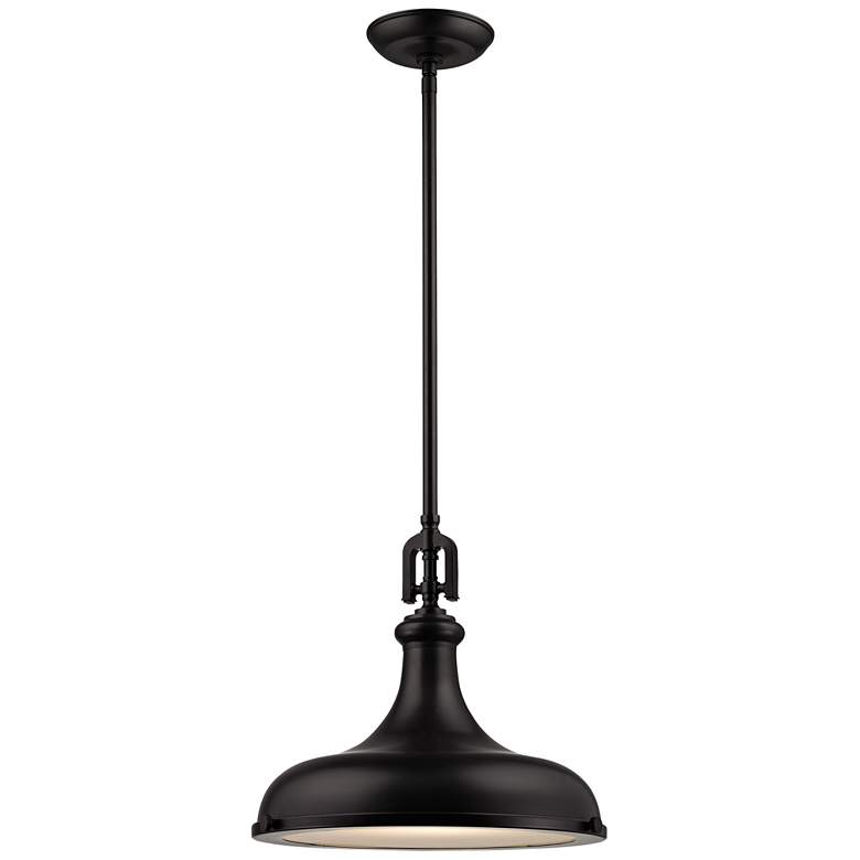 Image 1 Rutherford 15 inch Wide 1-Light Pendant - Oil Rubbed Bronze