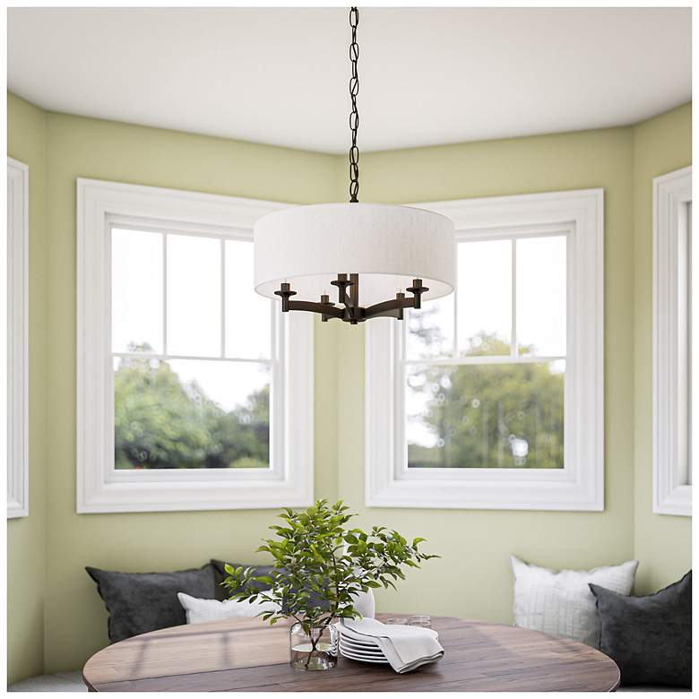 Image 3 Rutherford 22" Wide 5-Light Oil Rubbed Bronze Pendant more views