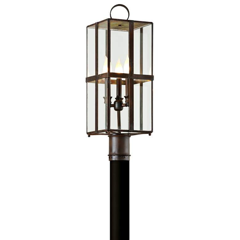 Image 1 Rutherford 24 1/4 inch High Charred Bronze Outdoor Post Light