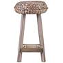 3_Rutina 24" Gray Water Hyacinth Weave Counter Stools Set of 2 more views