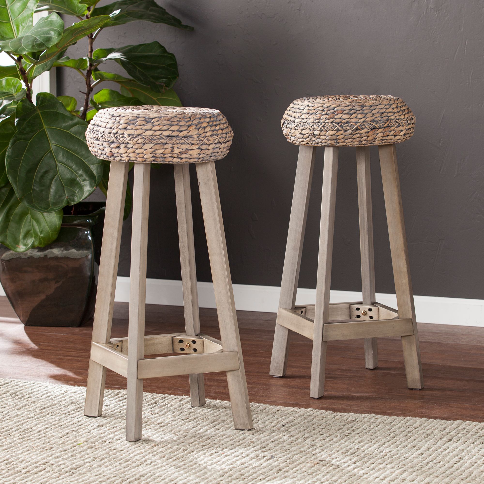 Weaved bar stools hot sale