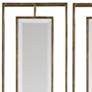 Rutledge Antiqued Gold 7 3/4" x 30" Wall Mirrors Set of 2