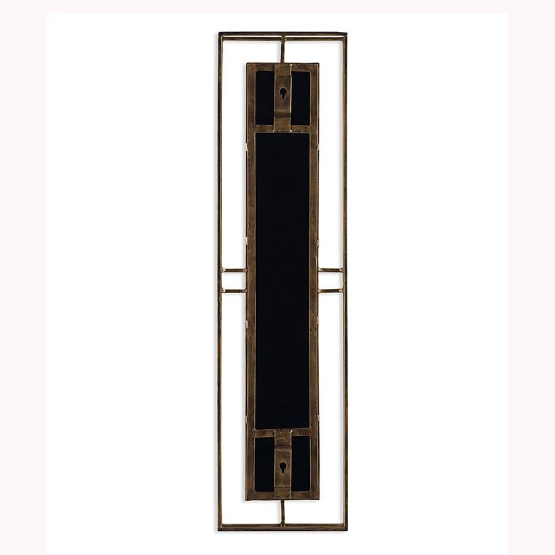 Image 4 Rutledge Antiqued Gold 7 3/4" x 30" Wall Mirrors Set of 2 more views