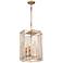 Ruxton Hall 14 1/4"W Gold Mist Gold Leaf Foyer Pendant Light