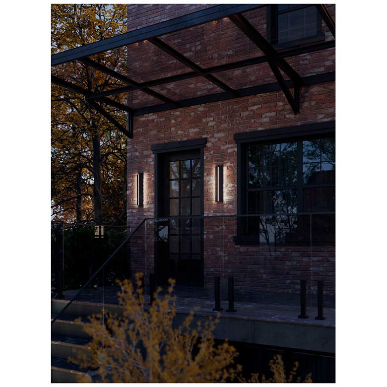 Image 2 Ryan 24" High Black LED Outdoor Sconce more views