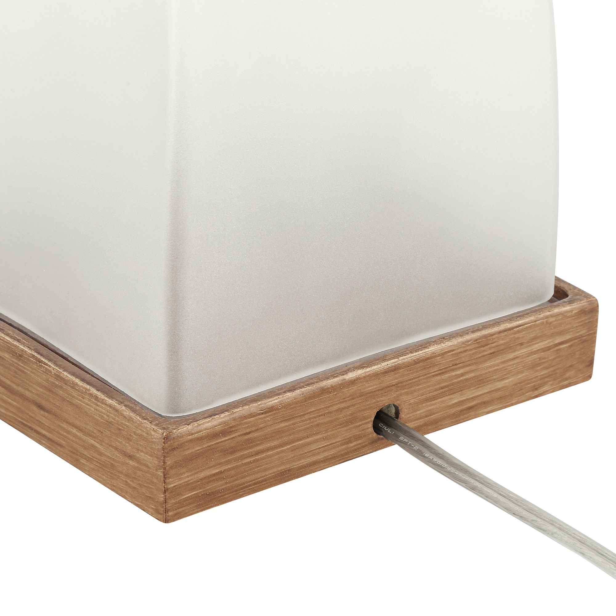 Ryan 28" High Frosted White Glass Modern Coastal Table Lamp Set of 2 in scene