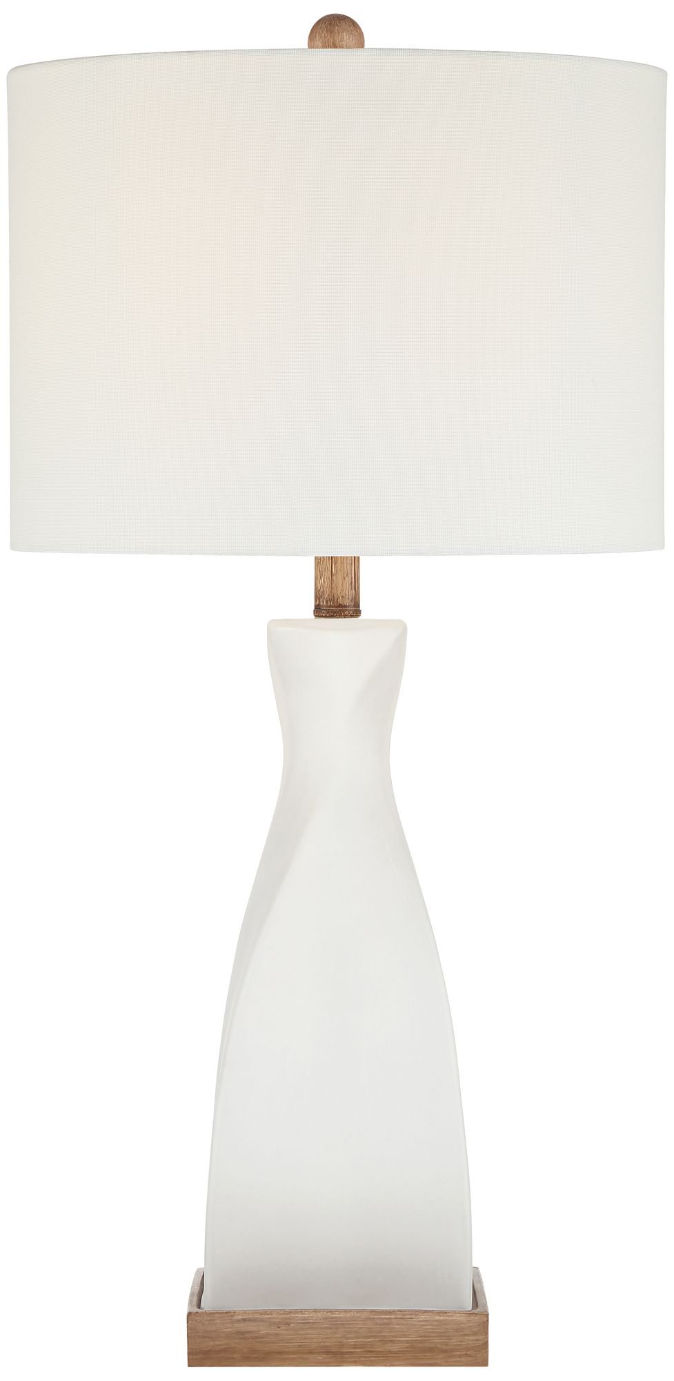 Ryan 28" High Frosted White Glass Modern Coastal Table Lamp Set of 2 in scene
