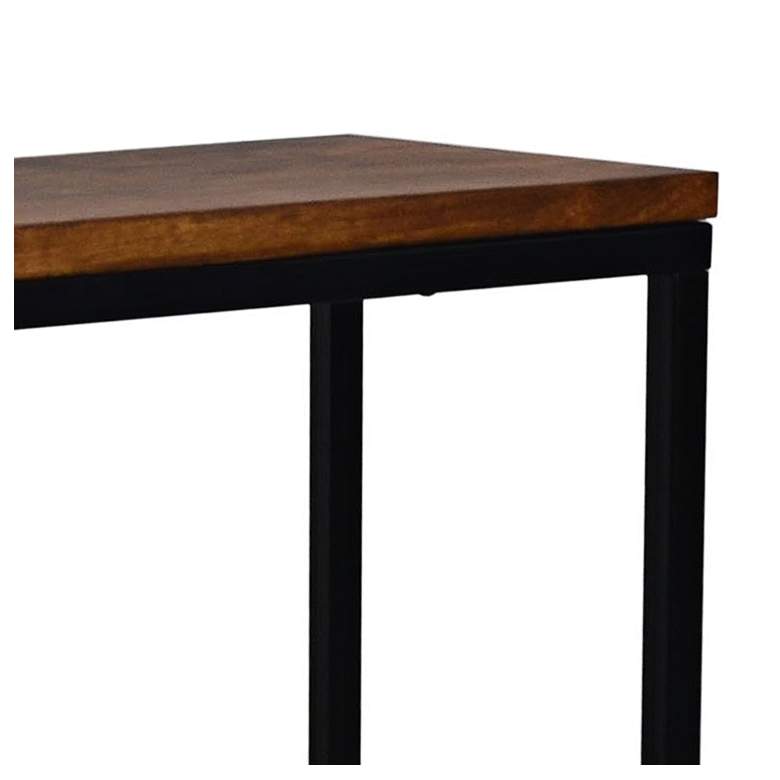 Ryan 34&quot; Wide Chestnut Wood Top Console Table more views